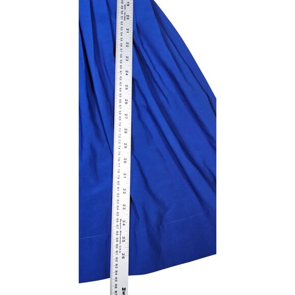 Calvin Klein Sleeveless Scoop Neck Pleated Chiffon Dress Blue - Picture 6 of 10